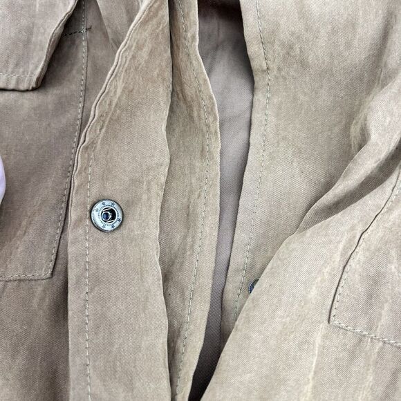 Umgee + Utility Style Jacket Tan Faux Suede Drawstring Women’s Size XL - Picture 3 of 5